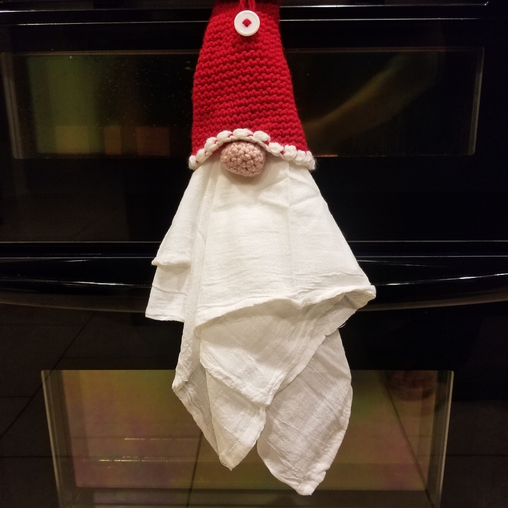 Christmas Gnome Kitchen Towel - Red